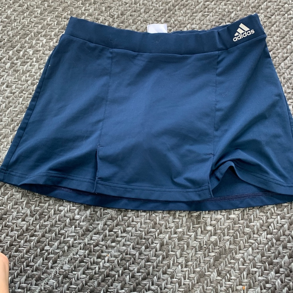 navy blue Adidas tennis skirt